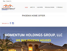 Tablet Screenshot of momentumholdingsgroup.com